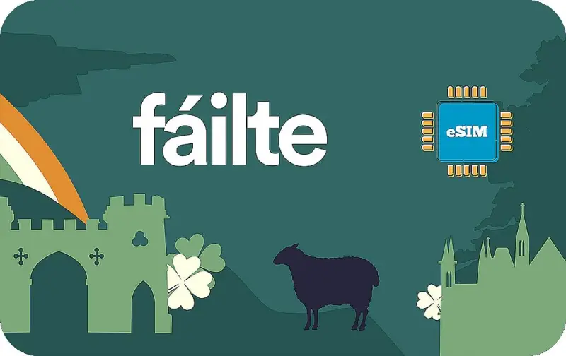 Airalo Ireland e-Sim Package in Dublin, Ireland
