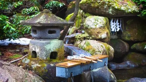 Nikko Futarasan jinja Haiden in Nikko, Japan