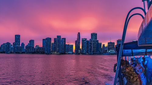 Miami Sunset and City Lights Cocktail Cruise Day Tours
