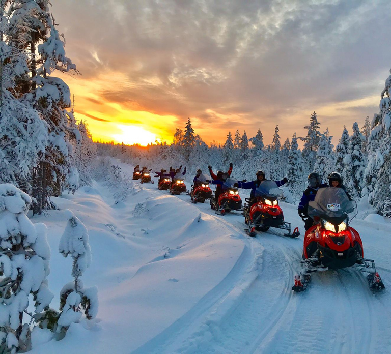 Ruka: Scenery Snowmobile Safari