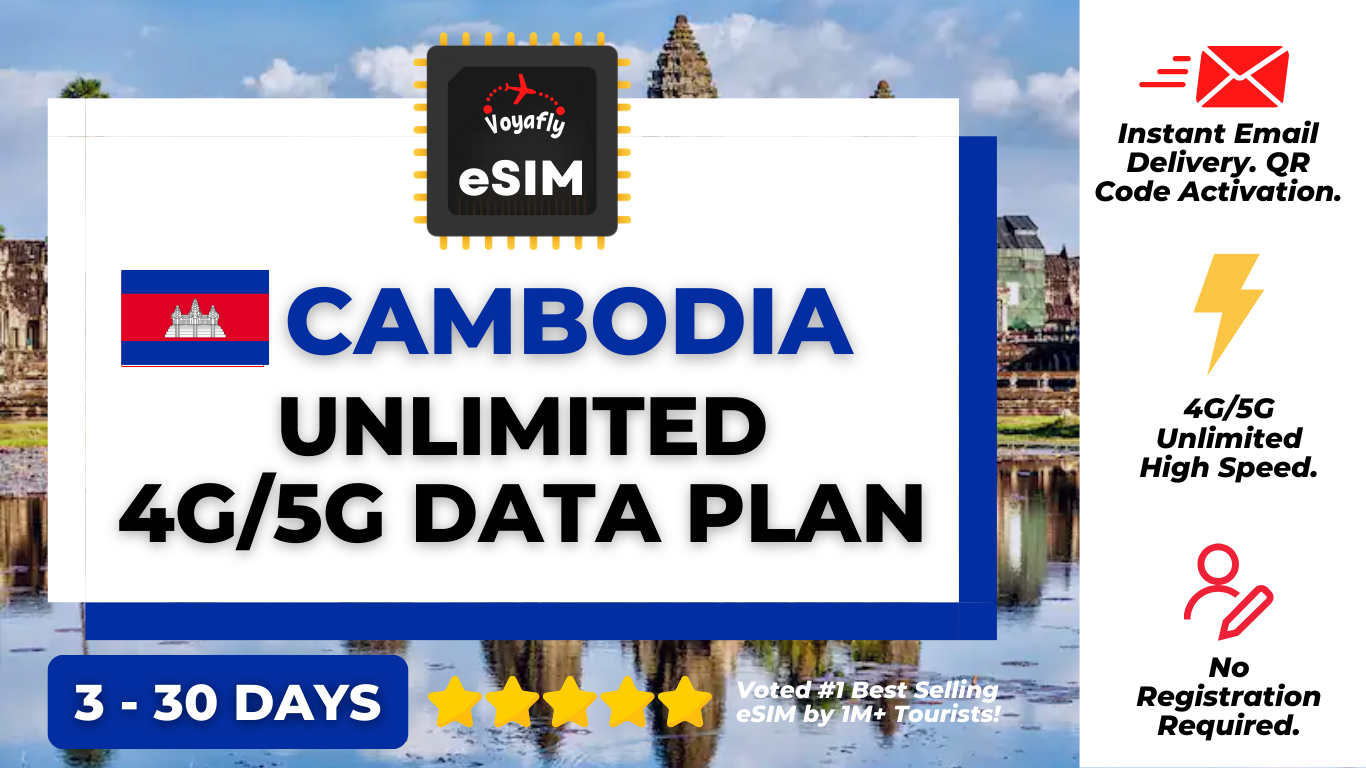 Cambodia - Unlimited 4G/5G Data eSIM