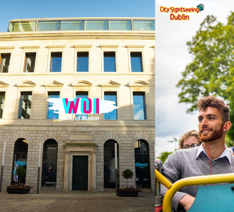 Dublin: World of Illusion and City Sightseeing Bus Tour
