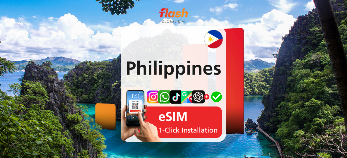 Philippines eSIM 5G - Unlimited Data - Hotspot Supported - Flash Global SIM - HolidaySG