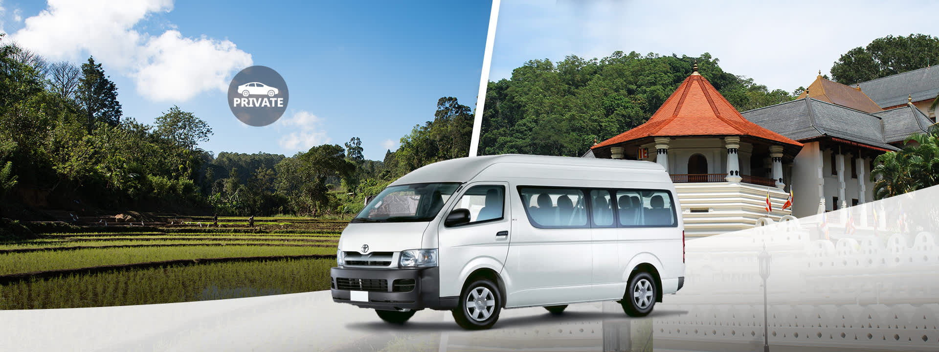 Private City Transfers between Ella and Kandy, Mirissa, Colombo, or Galle