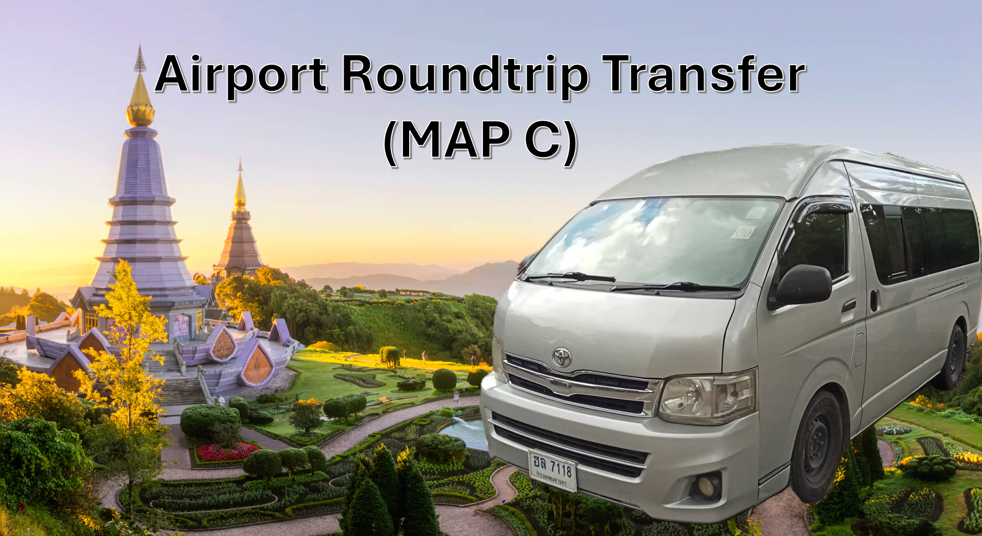 Private Chiang Mai Airport Transfer from/to Hotel in Chiang Mai Suburban Area (Across the Ping River)