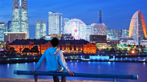 Yokohama nightscape + Slam Dunk Kamakura + Enoshima stroll|Japanese-style 1-day tour