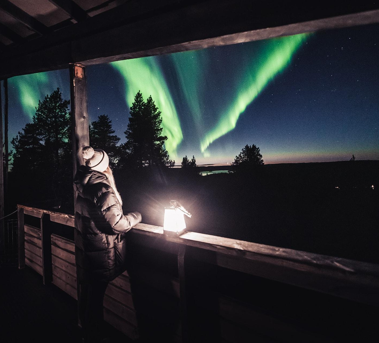 Rovaniemi: Snowy Forest Night Hike with Northern Lights