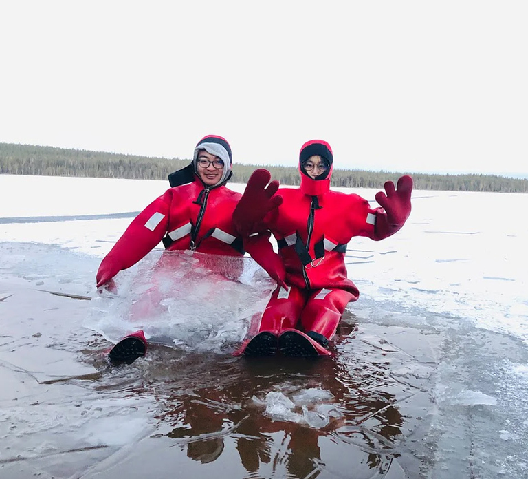 Lapland: Ice Fishing, Floating & BBQ Snow Adventure
