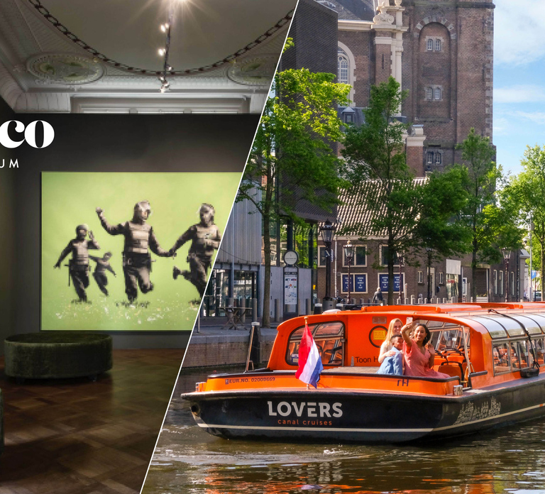 Amsterdam: Moco Museum Entry Ticket and Canal Cruise