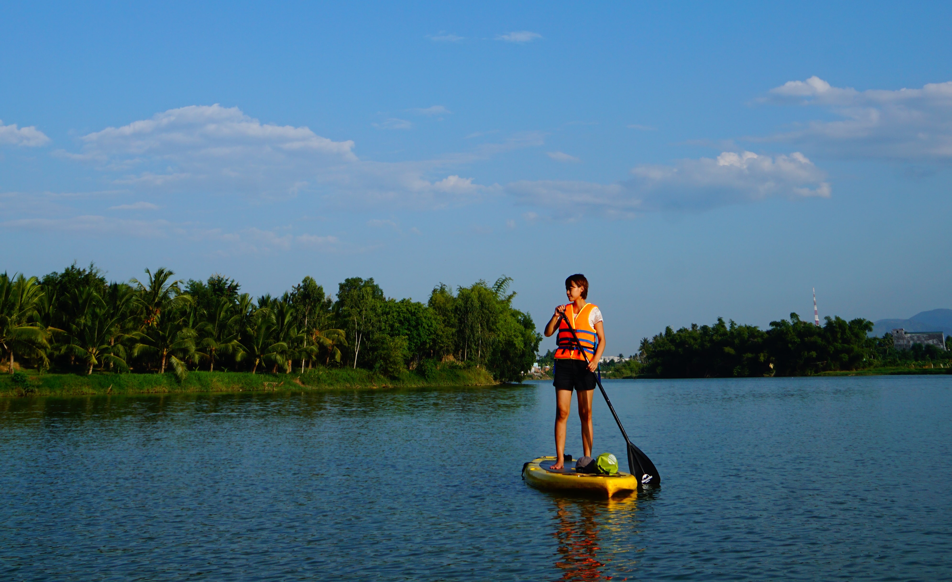 Stand Up Paddle Boarding and Sunset Watching on Cai River