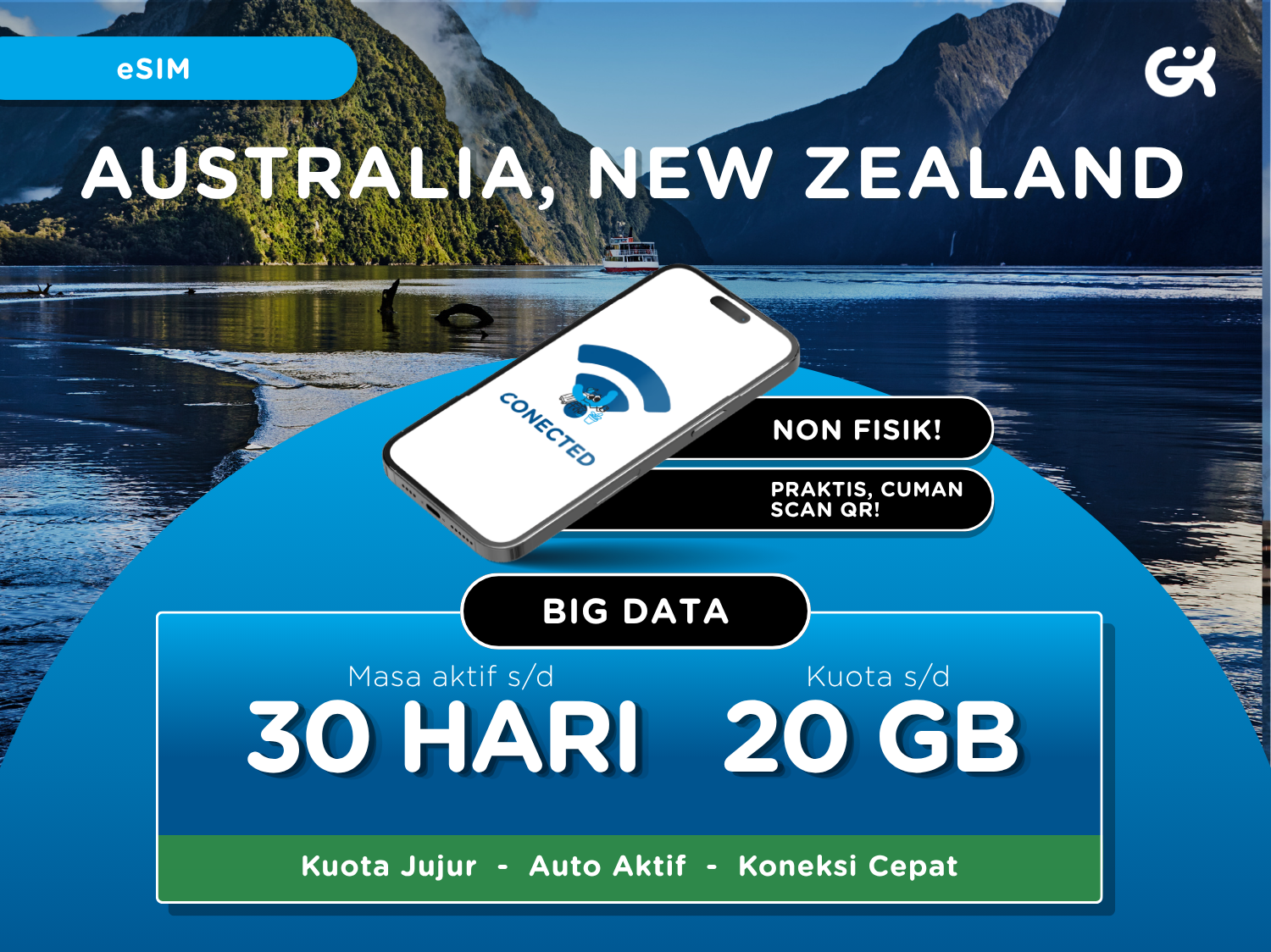 {INSTANT} eSIM Australia New Zealand | eSIM Aussie Big Data
