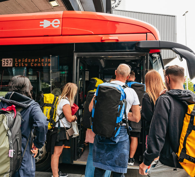 Amsterdam: Airport Express Bus Transfer to/from City Center