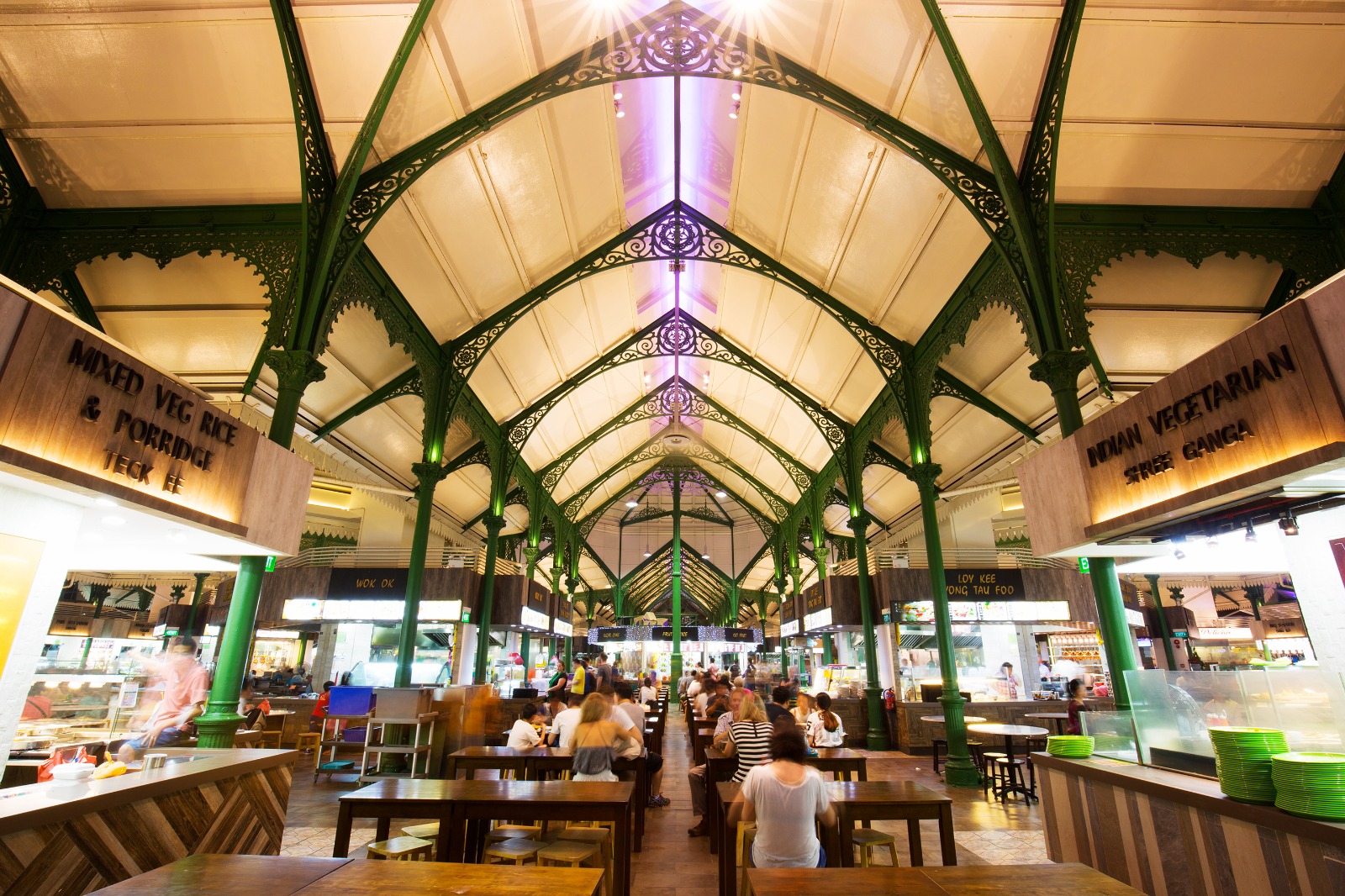 Lau Pa Sat Night Street Food Tour Singapore & Marina Bay Night Walk - HolidaySG