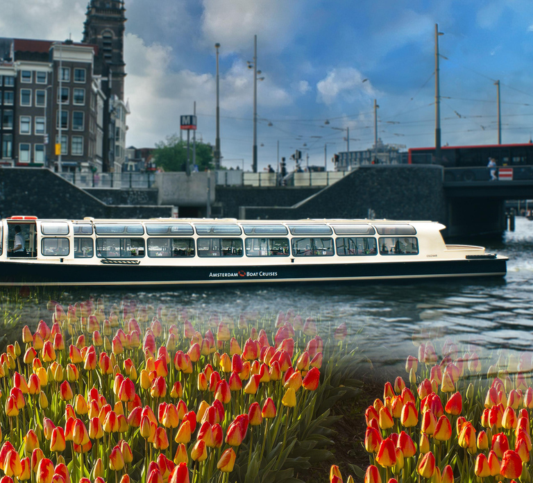 Amsterdam: Keukenhof Ticket with Shuttle Bus + Canal Cruise