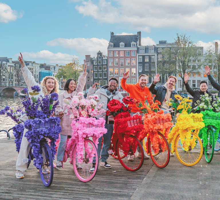 Amsterdam: City Centre, Guided Bike Tour on Flower Bikes