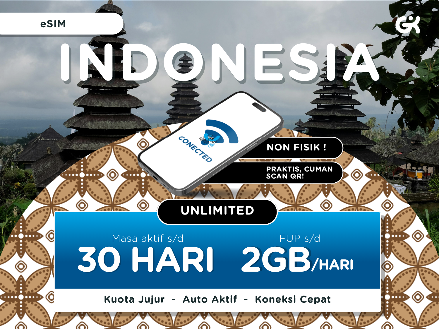 eSIM Indonesia Telkomsel Unlimited | Travel SIM Indonesia Global Komunika