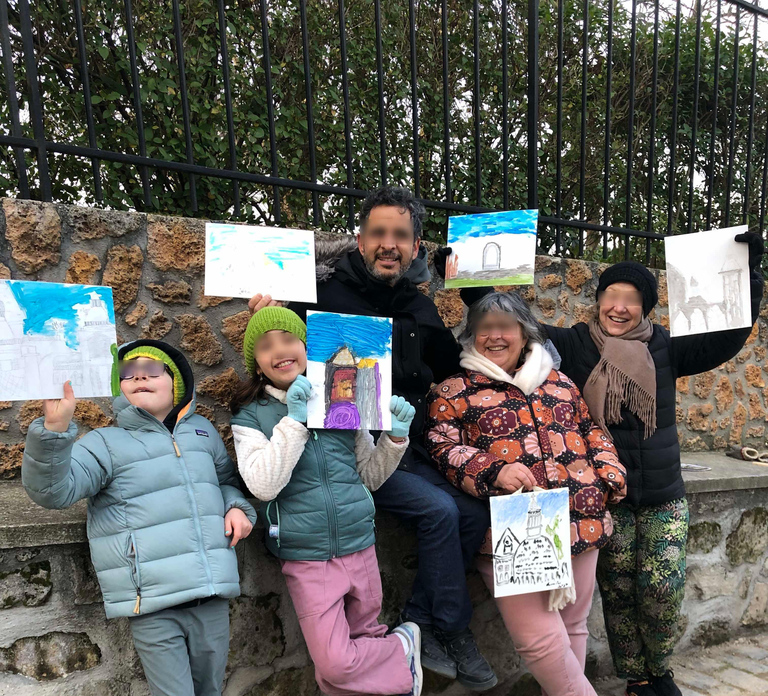 Montmarte painting session and walking tour for kids !