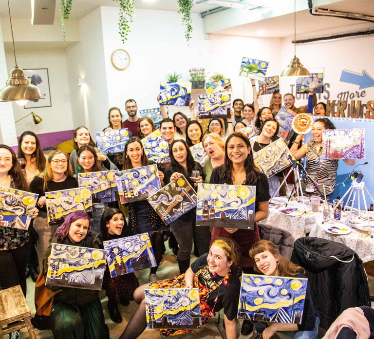 Dublin: Drinking and Painting Party with Art Instructor