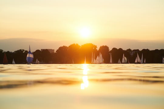 Sunset Sailing Trip on the Alster in Hamburg