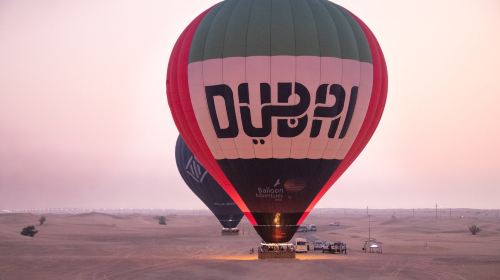 Dubai Desert Adventure Hot Air Balloon Experience with Desert Sunrise Viewing, Complimentary Tea or Coffee, and Falcon Show Day Tours