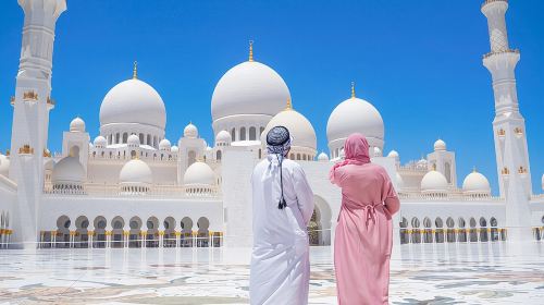 Dubai To Abu Dhabi: Grand Mosque, Royal Palace & Etihad Tower Day Tours