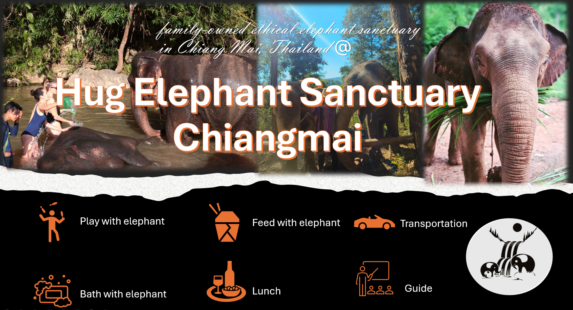 Hug Elephant Sanctuary Chiangmai - HolidaySG