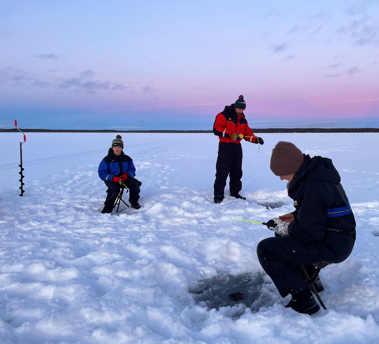 Levi: Ice Fishing Trip in a small group