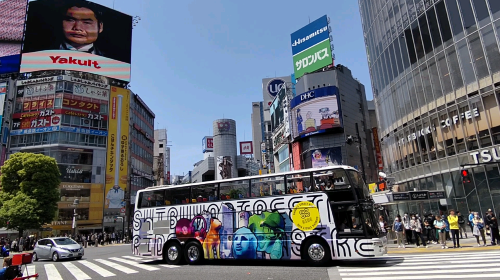 Tokyo Open top Bus Ticket Shibuya Shinjuku ROUTE