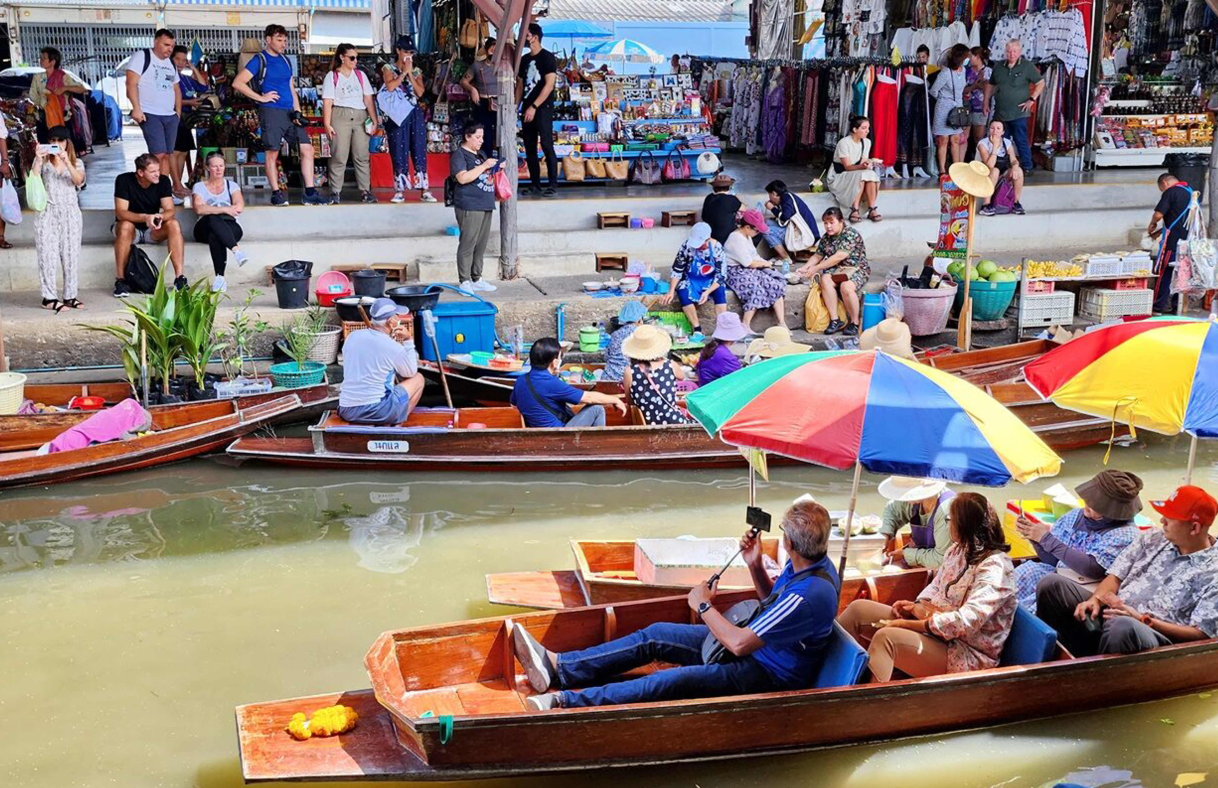 (Free eSIM) Half Day Damnoen Saduak Floating Market with Thai Halal Set Lunch