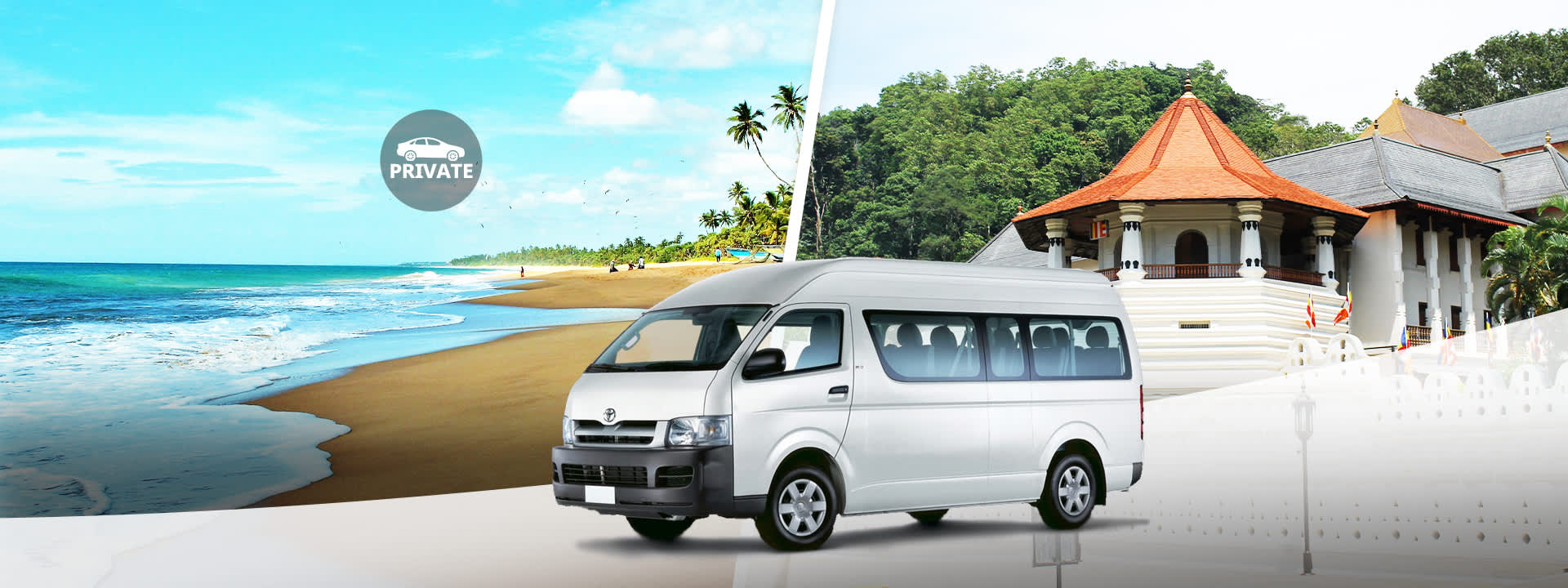 Private City Transfers between Bentota and 8 Destinations in Sri Lanka