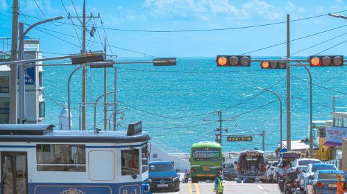 Busan, South Korea one-day tour[Haeundae Blue Line Park/Gamcheon Culture Village/Cheongsapo/Yonggungsa Temple] Day Tours