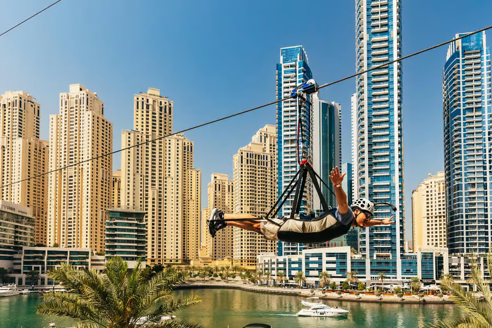Dubai: Marina Ziplining with Photos, Video, and Meal - HolidaySG