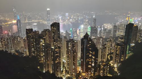 Hong Kong neon night scene: Central Market + Ding Ding Bus + Centennial Tai Kwun + cable car to the Peak Day Tours