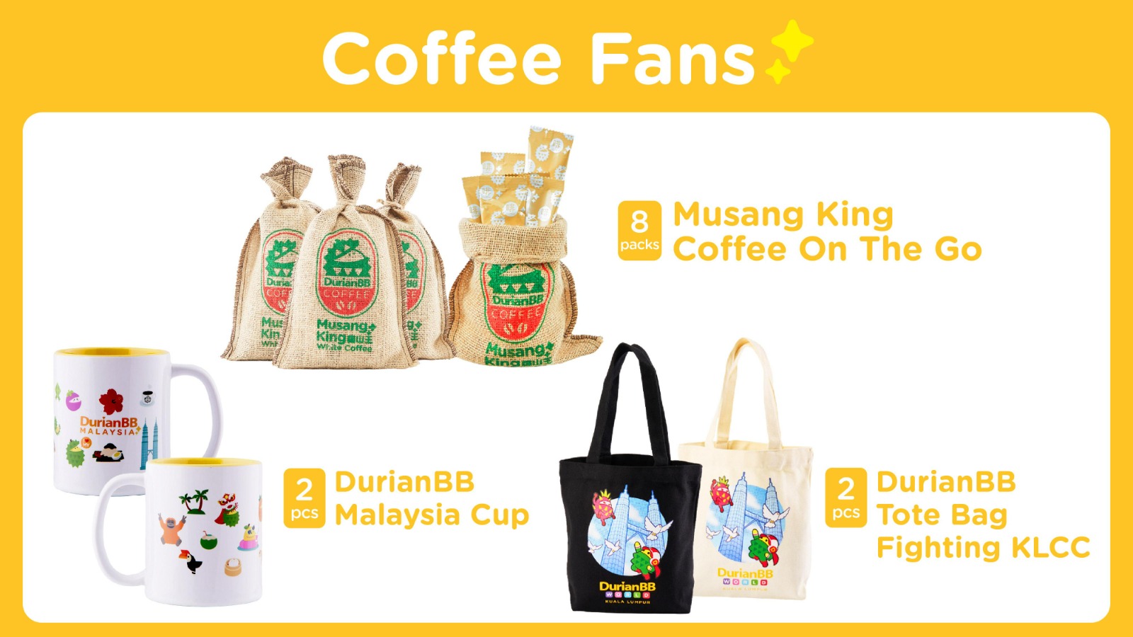 DurianBB Bundle set 2 –  Coffee Fans Bundle