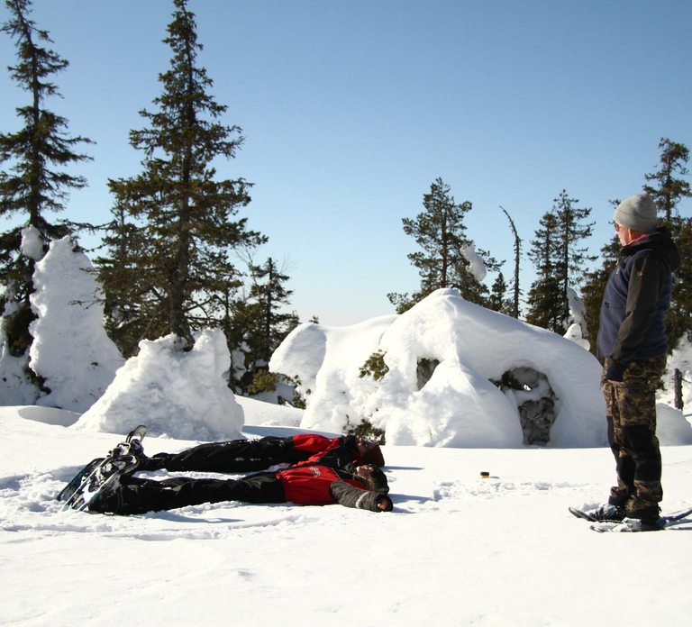 Ruka:Daytime winter wonderland hike