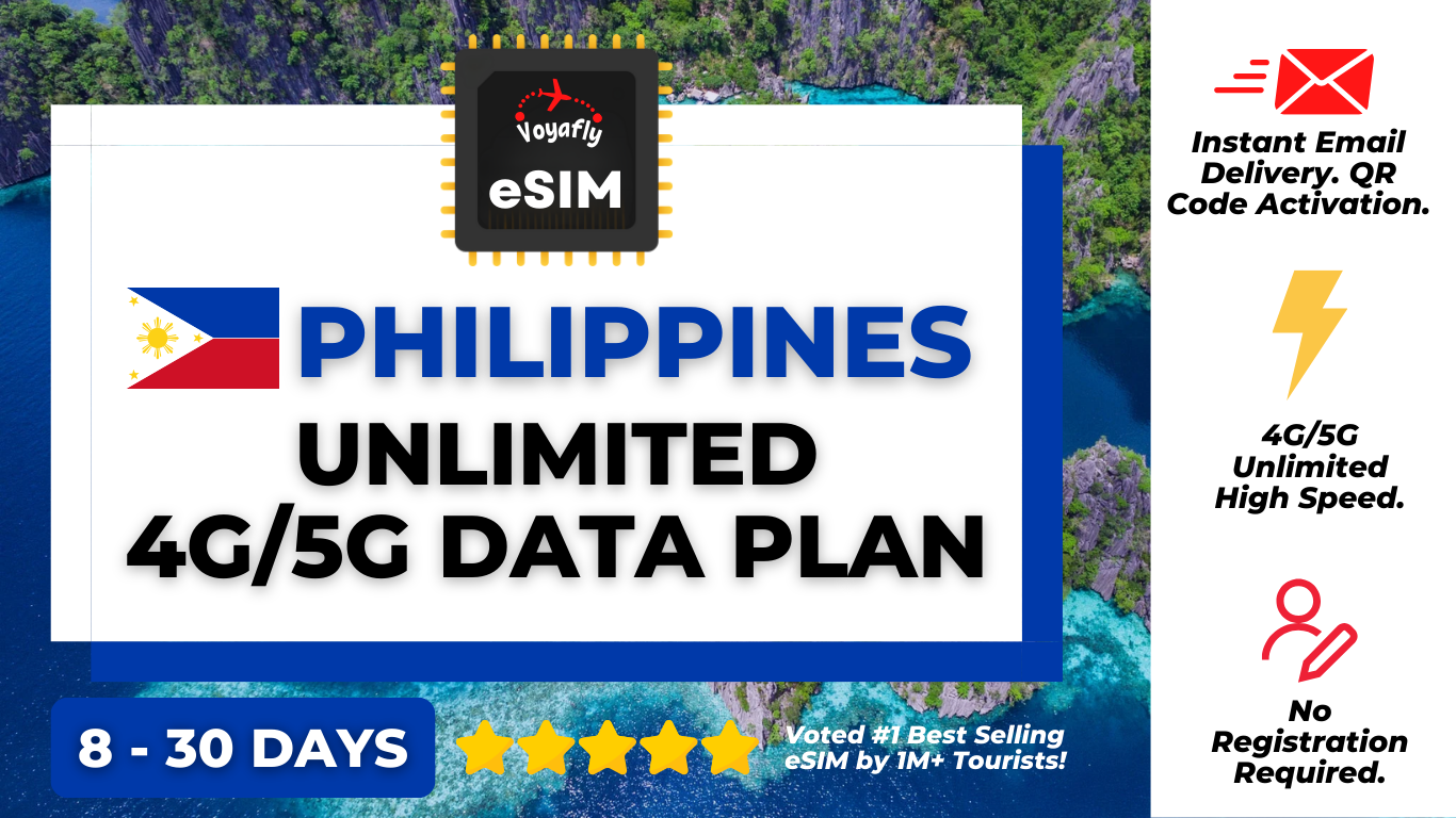 Philippines - Unlimited 4G/5G Data eSIM - HolidaySG