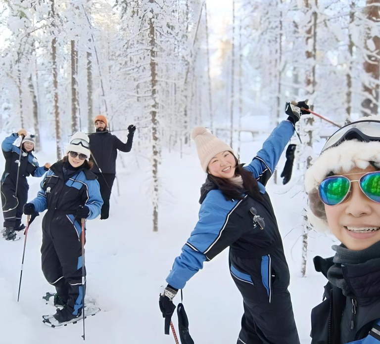 Rovaniemi: Small-Group Snowshoe Tour at Vikaköngäs & BBQ