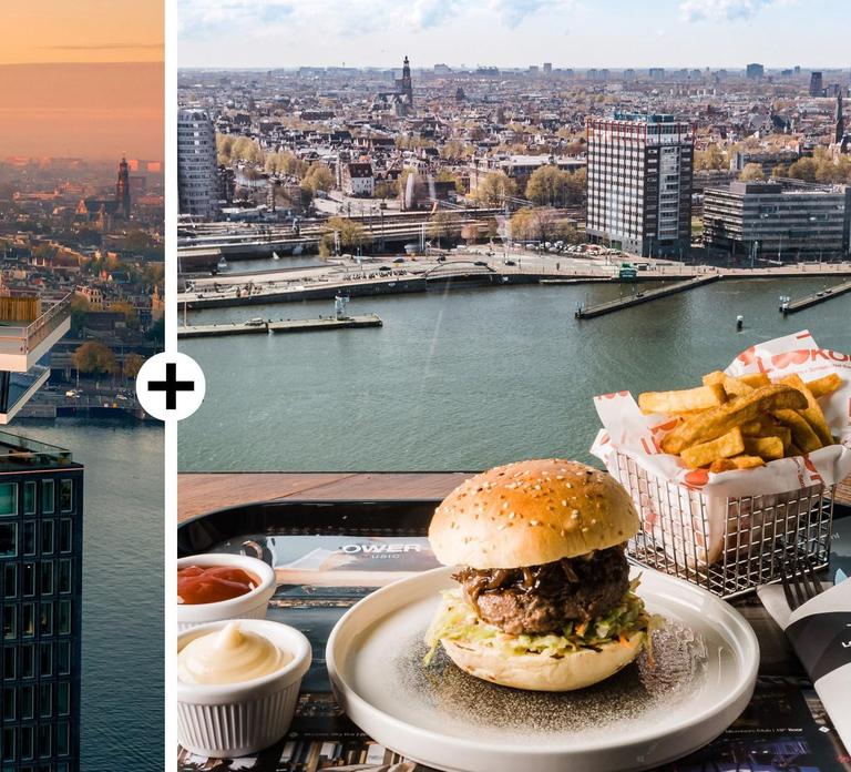 Amsterdam: A'DAM Lookout Entry Ticket with Burger