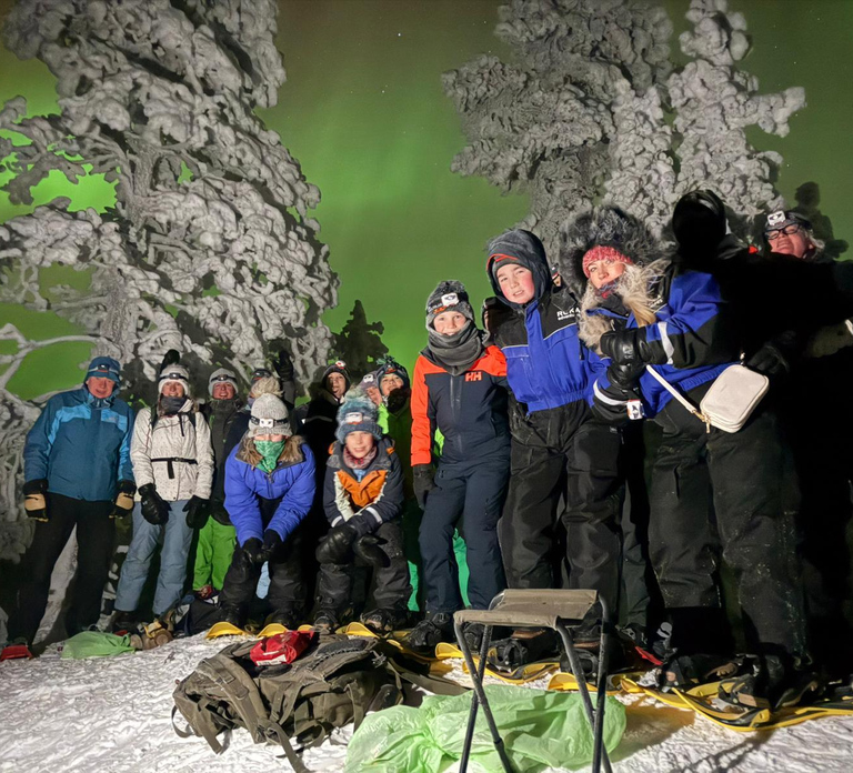 Ruka: Evening snowshoe hike in search of Northern Lights