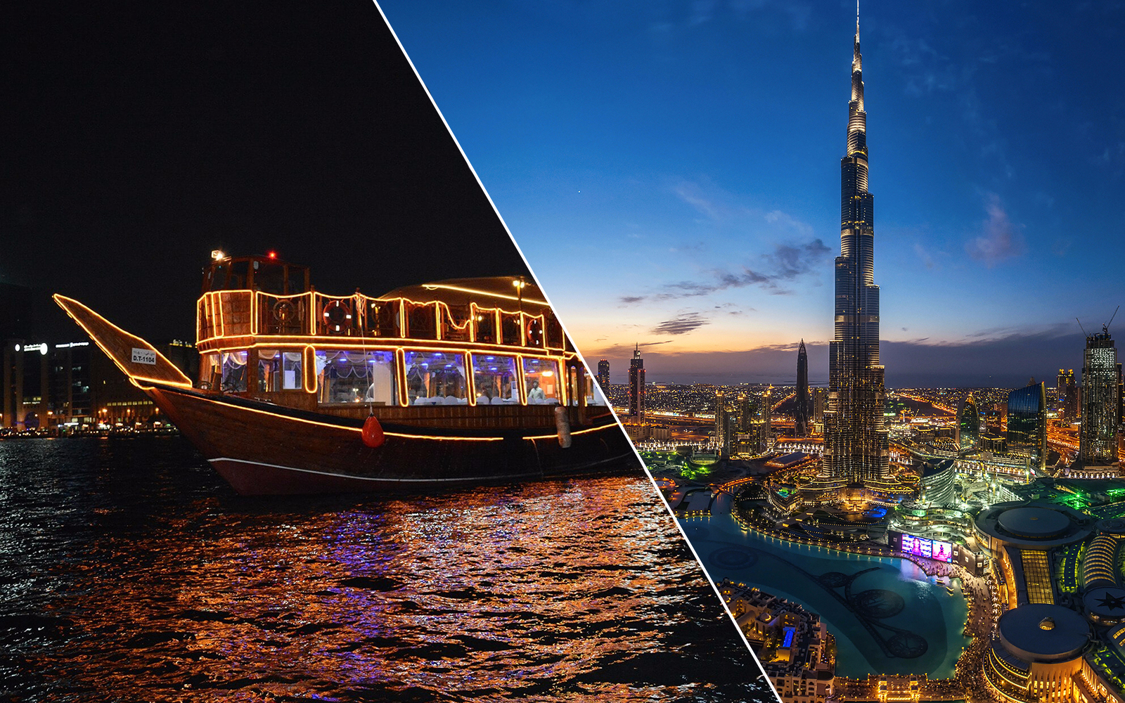 Sunset at Burj Khalifa At The Top + Dhow Creek Dinner Cruise Combo