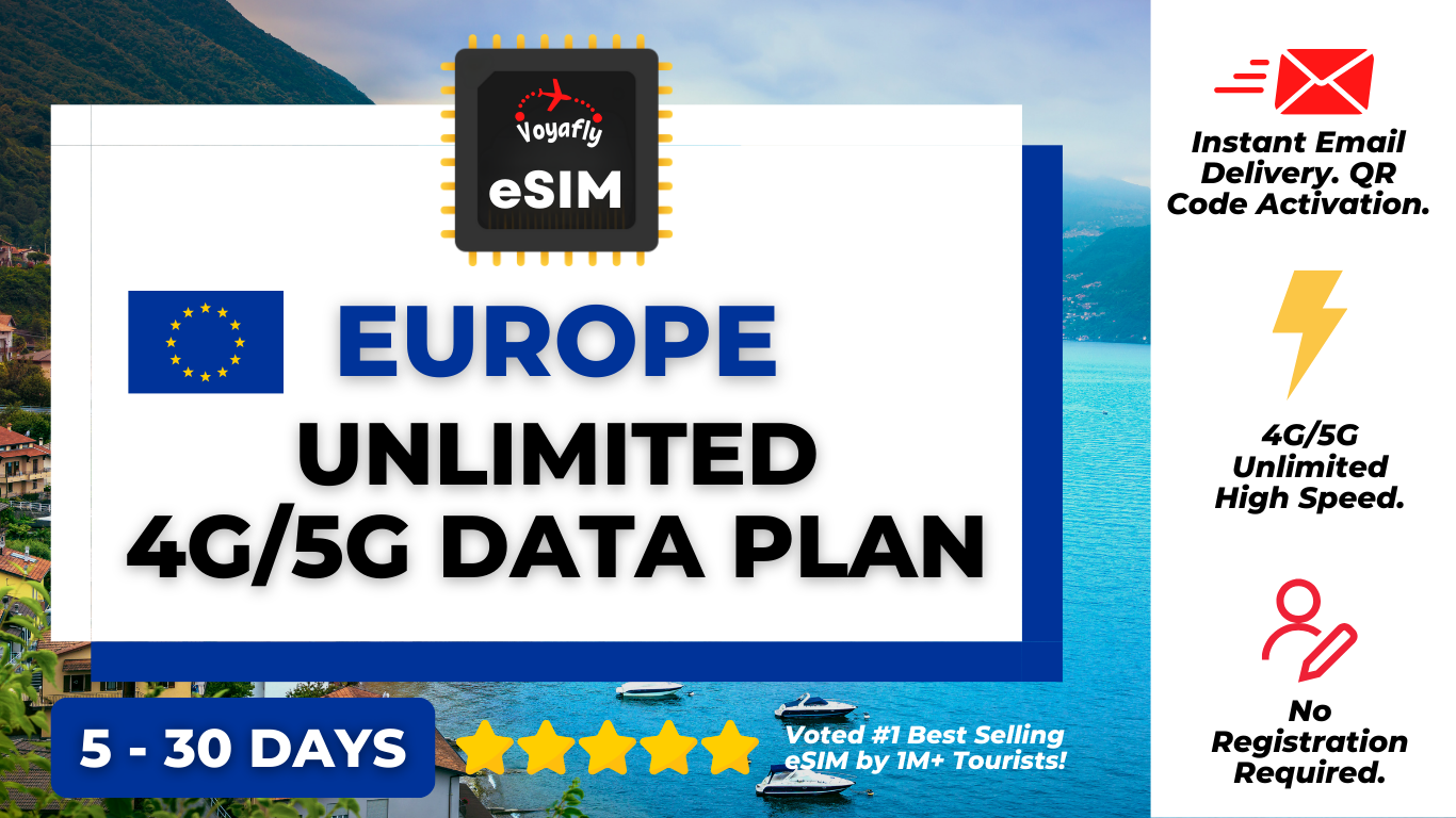 Europe - Unlimited 4G/5G Data eSIM