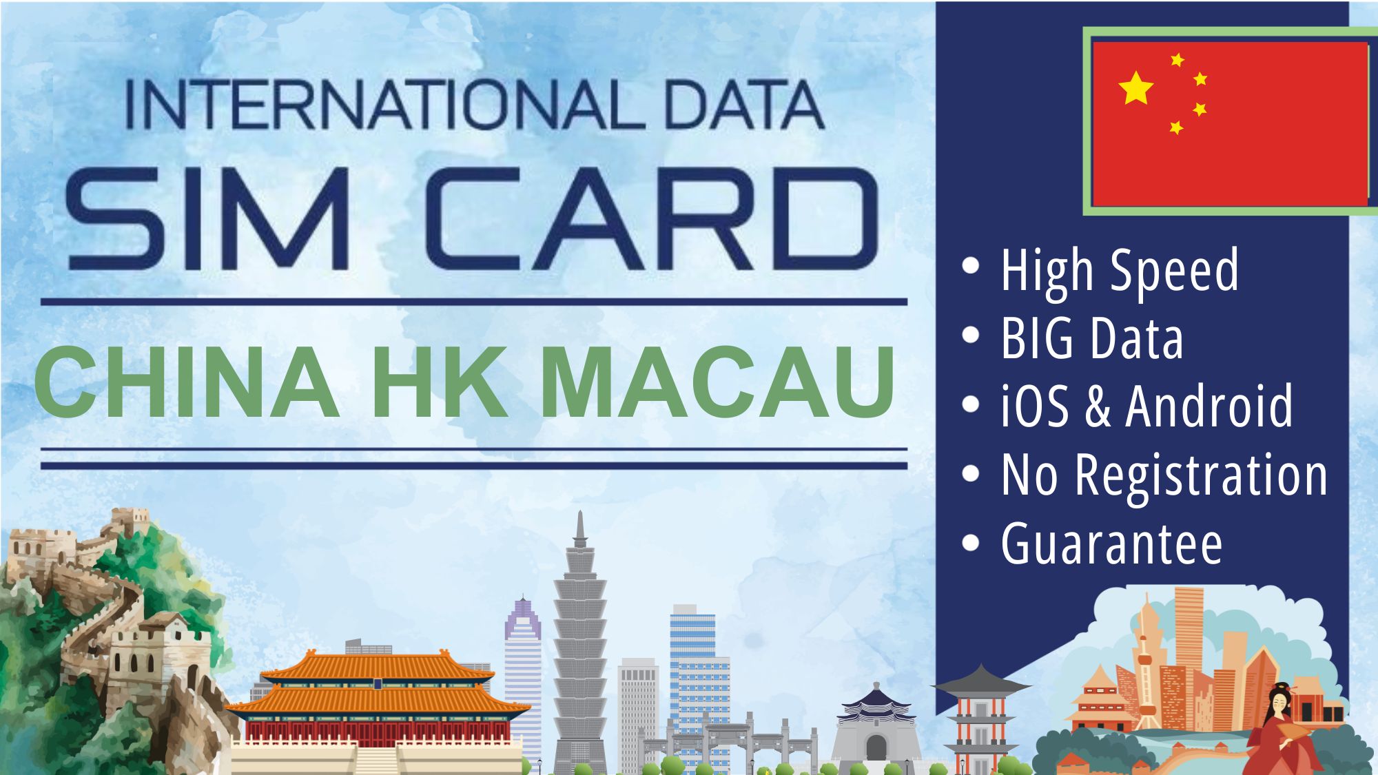 Sim Card China Hong Kong Macau Data Plan - Tourist Simcard Internet Travel Package - Total Data
