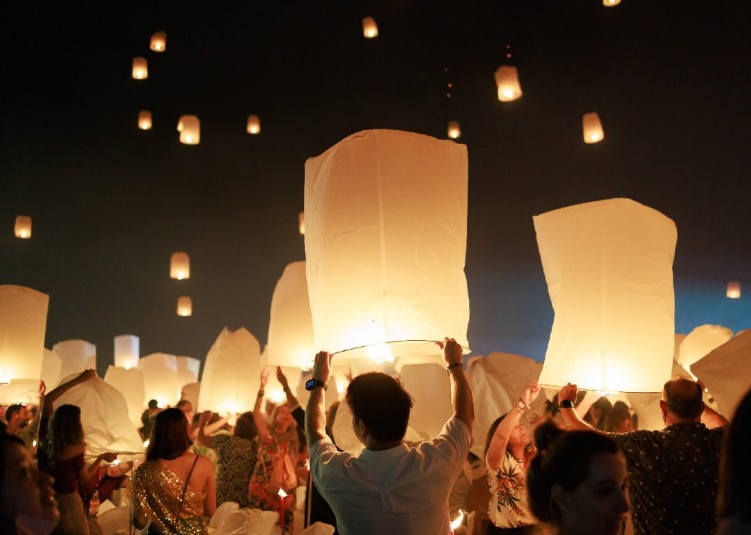Chiang Mai Heritage Sky Lanterns Festival 2025 at Pang Fan Rock’n River, Doi Saket District, Chiang Mai.