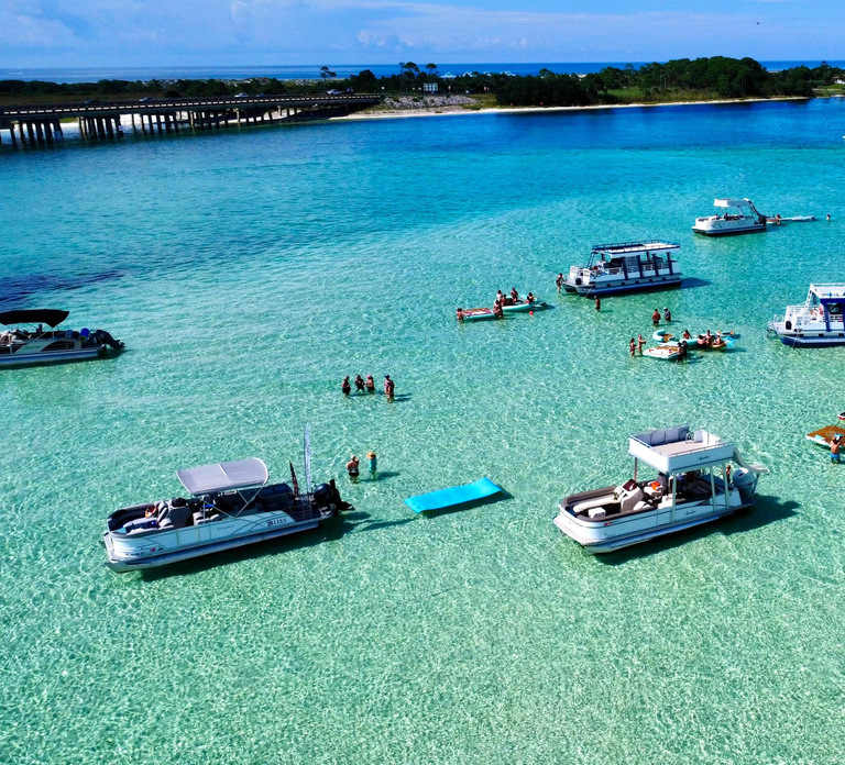 Destin: Public 3 Hour Crab Island and Harbor Tour