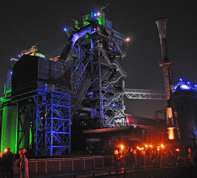 Torchlight tour of the old ironworks