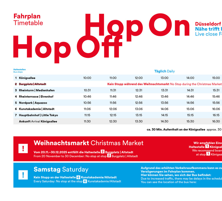 Düsseldorf: 24-Hour Hop-On Hop-Off Ticket