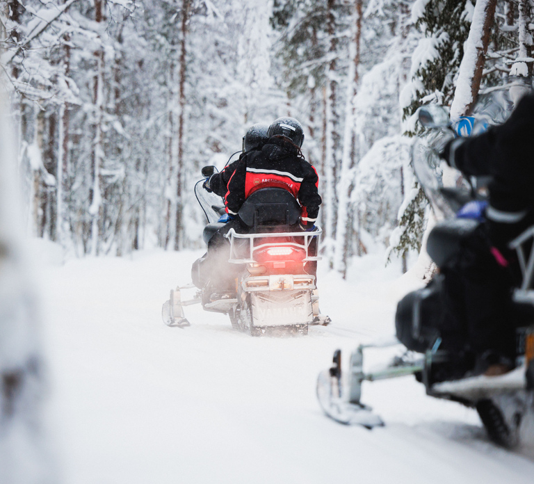 Rovaniemi: Arctic Circle Highlights by Snowmobile