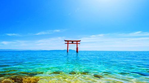 1-day tour of Lake Biwa, I.M. Pei art journey, Shirahige Shrine and floating torii gate