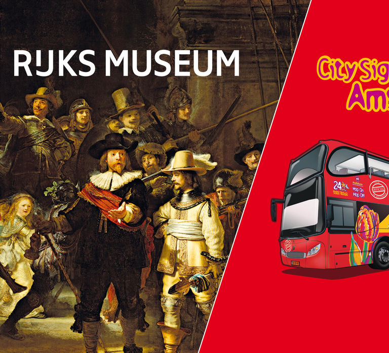 Amsterdam: Combo Rijksmuseum & Hop-On Hop-Off Bus