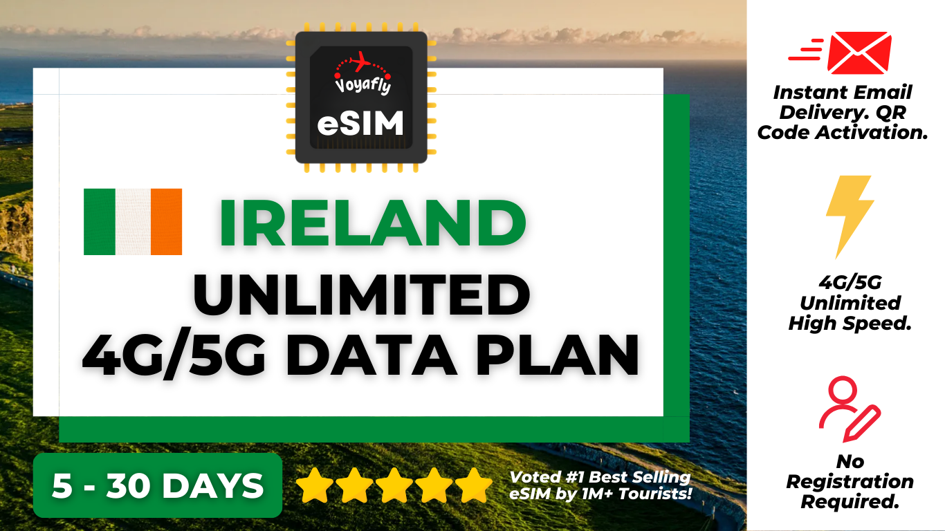 Ireland - Unlimited 4G/5G Data eSIM